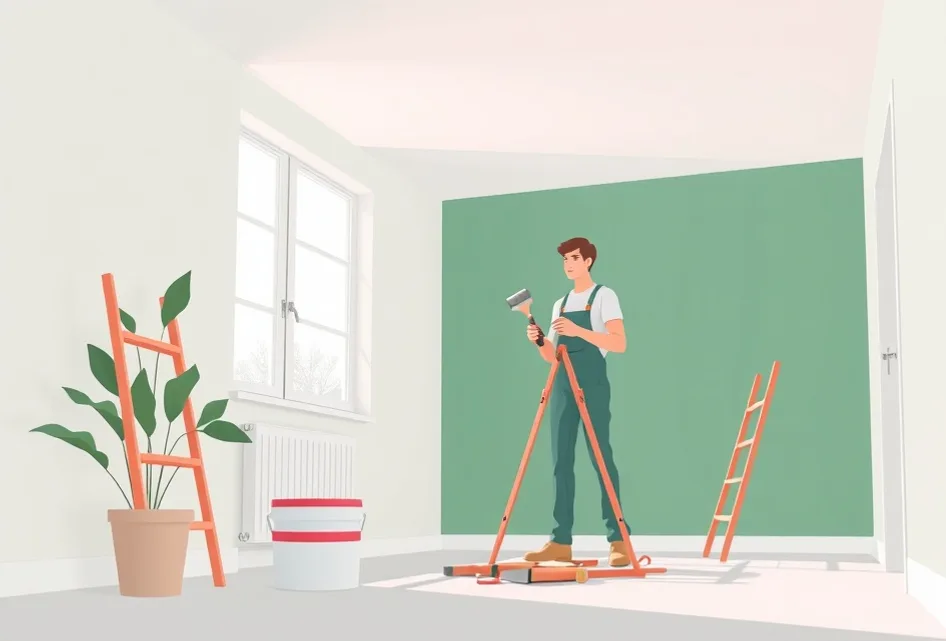 Intérieur rénové après travaux de peinture à Riedisheim