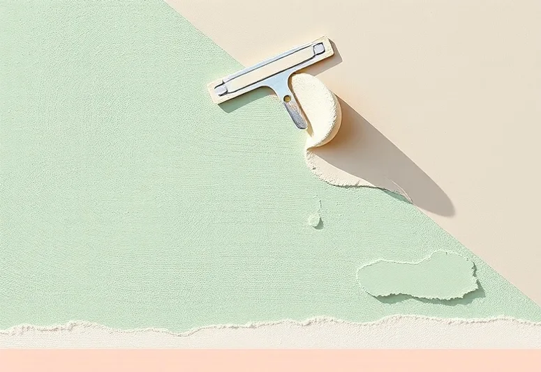 Application d'un enduit décoratif à la lisseuse sur un mur